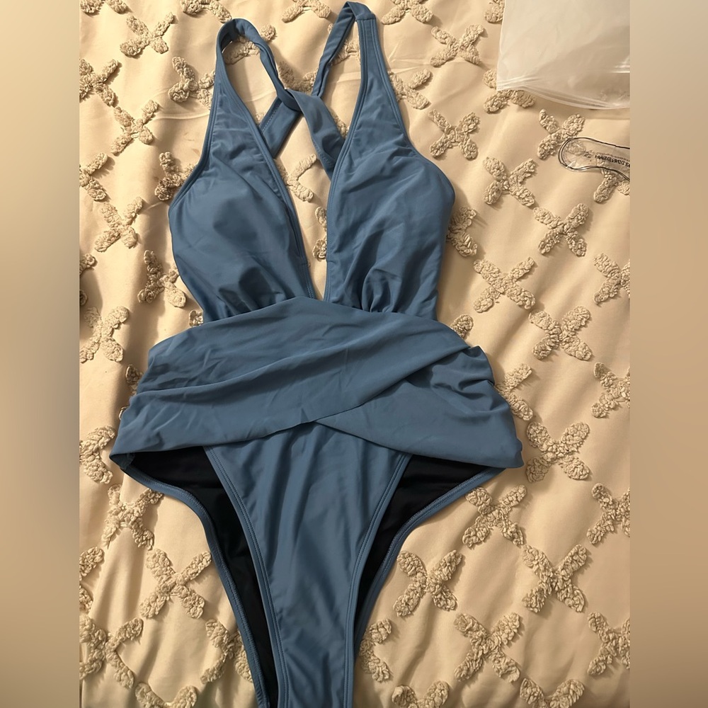 Cupshe Blue One Piece Swimsuit